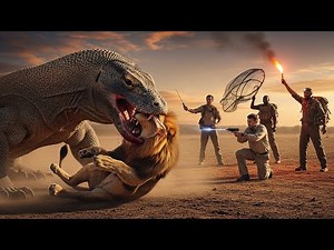 HEROIC LION RESCUE! Fire Foam Saves Old King from Komodo Dragon