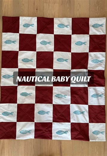 So obsessed with how this one turned out🤭 #blockprint #sewingtutorial #quiltingtiktok #babyquilt #diymom