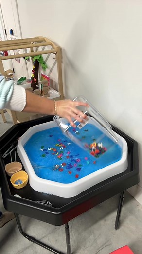 183K views · 775 reactions | The secret to making this awesome marble water is so simple — just metallic paint! ✨ It creates that shiny, swirling effect that makes sensory play irresistible. You can find the exact paint and supplies I use linked in my Amazon Storefront: Check out this photo from Preschool Vibes  As an Amazon Associate, I earn from qualifying purchases. #Inverted | Preschool Vibes | Facebook