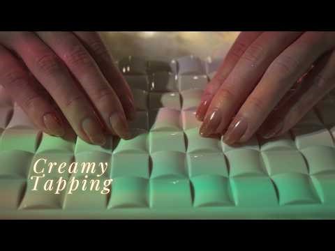 ASMR Creamy Tapping☁️ Silky Smooth & Relaxing Tingles🍨(with BGM)