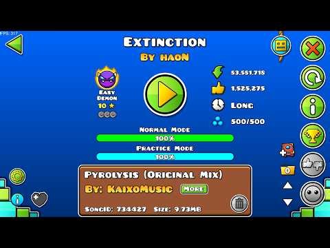 EXTINCTION 100% Easy Demon | Geometry Dash