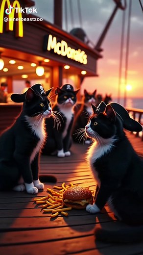 Pirate Cats Battle McDonald's in Hilarious Animation