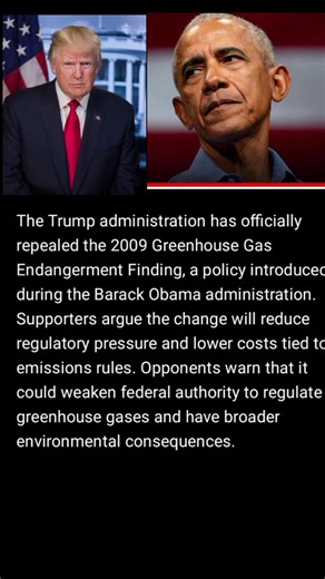 Trump Repeals 2009 Climate Rule #news