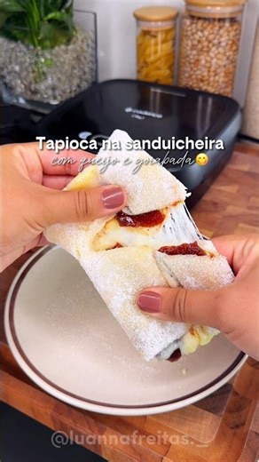 Tapioca in a sandwich maker 🤤 #recipes #snacks #coffee #tapioca #fyy
