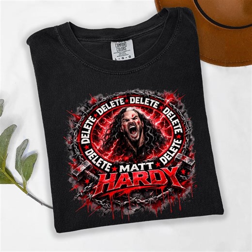Matt Hardy "delete" Wrestling Graphic Tee, WWE Pro Wrestling Fan Apparel - Etsy