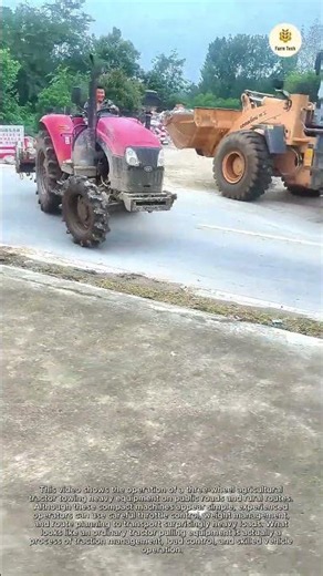 Incredible Three-Wheel Tractor Heavy Equipment Towing: High-Skill Agricultural Tractor Driving