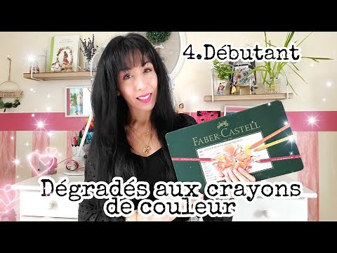 Gradients created with colored pencils. Beginner video.