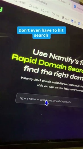 this tool is the fastest way to find perfect domain names