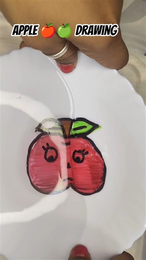 Magic Floating Pen Apple Drawing 😱🍎 #art #shorts #youtubeshorts #diy #viral #smallyoutuber