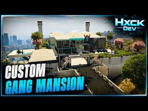 CUSTOM GANG MANSION MLO 🔥 Secret Bunker Hideout + Towers, Cinema, Boss Room & Bar | FiveM MLO