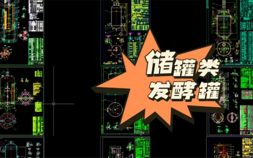 CAD图纸，发酵罐，种子罐，提取罐，储罐，搅拌罐，缓冲罐～可编辑版CAD图纸