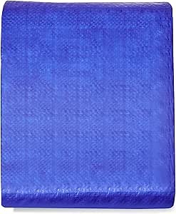 VEVOR Tarp Waterproof 12x16 ft, Plastic Poly Tarp Cover 5 Mil, Multi Purpose Outdoor Tarpaulin with High Durability Reinforced Grommets and Edges for Truck, RV, Boat, Camping (Blue)