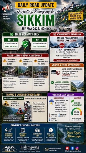 Sikkim Cut Off LIVE 🚨🌧️ NH-10 Gone After Landslides ⛔ Tourists Cry for Help😭 Army Rescue 🪖 Share 📲🇮🇳