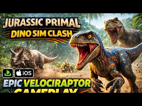 Jurassic Primal Dino Sim Clash Gameplay | VELOCIRAPTOR | Realistic Dinosaur Simulator Android/iOS
