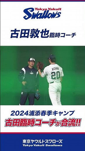 古田敦也臨時コーチが合流！指導を開始！ #swallows #プロ野球 #東京ヤクルトスワローズ #shorts #古田敦也