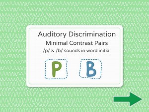 Auditory Discrimination /p/ and /b/ minimal pairs