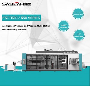 [Hot Item] Multi Station Plastic Thermoforming Machinery Compartment Hinged Box Making Machine