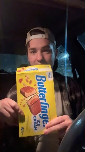 Butterfinger ice cream bar review!#butterfinger#foodblogger #foodie #icecream #desert
