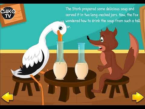 The Fox and The Stork: A Lesson in Fairness | Moral Story | KidloLand