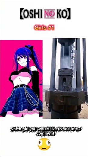 OSHI NO KO Aesthetic Girls: ULTRA Level vs Hydraulic Impact Press 推しの子 #anime #viral #animegirls #yt