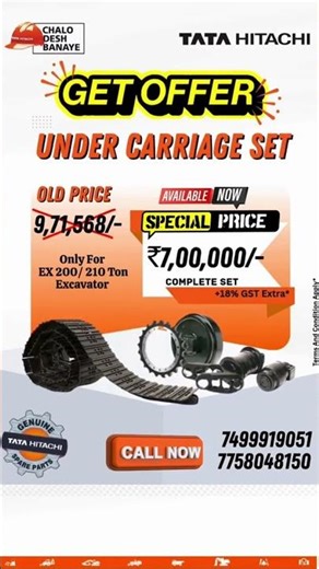 Best Offer With Special Discount |Tata Hitachi Genuine Spare Parts | SS Excavation Solutions LLP