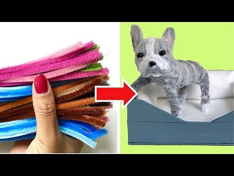 DIY Pipe Cleaner Crafts: Miniature Dog for Dolls