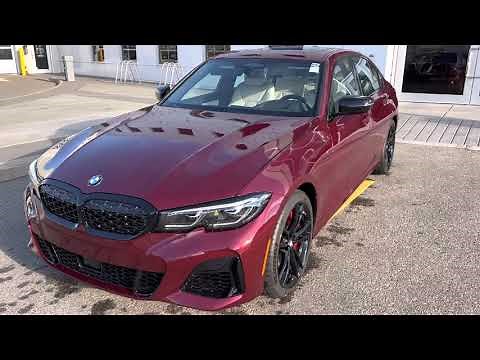 2022 BMW M340 Aventurine Red on Ivory White Merino Walkthrough with Exhaust