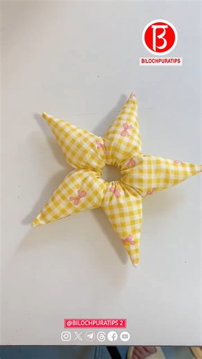 8.4K views · 25 reactions | Learn to make a cute star hairband in 1 minute, a yellow star Full Video Tutorial Episode 1885 Follow My Page Facebook : Bilochpuratips 2 Diy . . . . . . #bilochpuratips2diy #bilochpuratips #needlework #sewing #reels . | Bilochpuratips 2 Diy | Facebook
