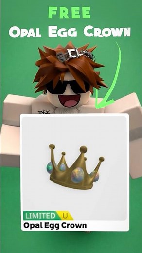 FREE LIMITED UGC "OPAL EGG CROWN" ROBLOX ! ✅👑