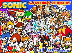 SEGA Sonic the Hedgehog & Friends Stickers - Tails Knuckles Amy Rose Shadow Rouge Silver Blaze Cream Eggman Espio Tangle Whisper and More! - Etsy