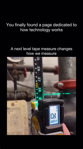 How Technology Works on Instagram: "Follow @howtechnologyworkss to learn how technology shapes our world, one post at a time The classic tape measure has been around for generations, but modern engineering has taken this everyday tool much further. Today’s next level tape measures combine traditional mechanics with digital and laser technology to deliver faster and far more accurate results. By using laser distance measurement and precise digital readouts, these tools remove common human errors 