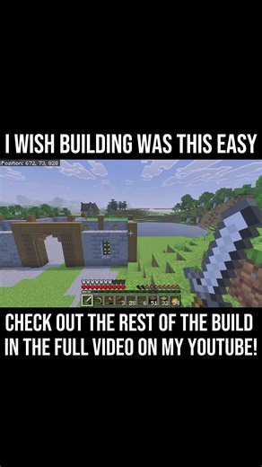 I wish building were this easy!! #smallyoutuber #minecraft #gaming #minecraftsurvival #viralshorts