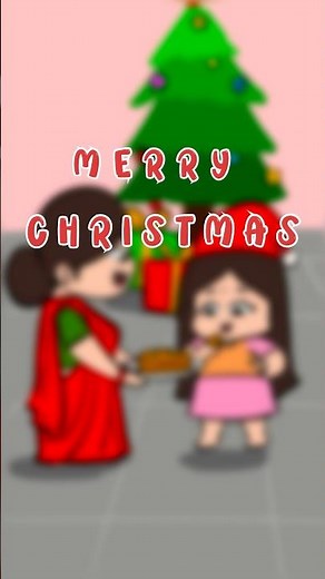 Merry Christmas Everyone | Mother Daughter | 2d Animation | #ytshorts #animation #christmas