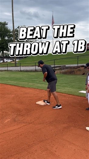 Moy / Infield Coach on Instagram: "Teaching the Oklahoma Hitmen 10U team how to run through first base and beat the throw. Chest forward, full speed, this is how you do it! That’s where the money i$! #BaseballTraining #YouthBaseball #RunThroughFirst #BeatTheThrow #baseballdrills"