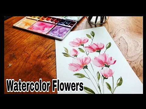 Easy Watercolor Flowers Step by Step Tutorial