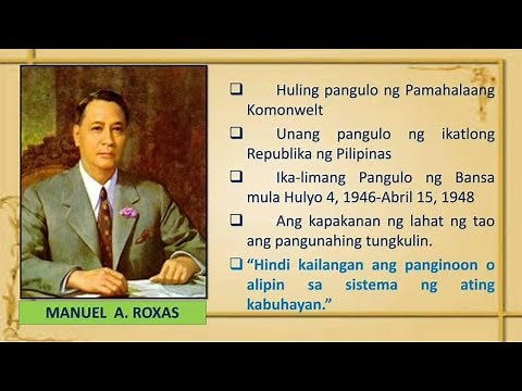 MANUEL A. ROXAS | Mga Programa at Patakaran | Ikatlong Republika ng Pilipinas