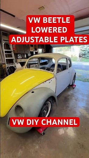 VW BEETLE LOWERED ADJUSTABLE SPRING PLATES - VW VEETLE LOWERED AMD SLAMMED #sladesbeetle #vwbeetle