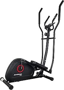 Mobiclinic, Elliptical Bike, 8 Resistance Levels, LCD Display, 220 lbs Capacity, Atlas Model, Padded Grip, Non-Slip Pedals, 9 lbs Resistance Wheel, Elliptical machine for home
