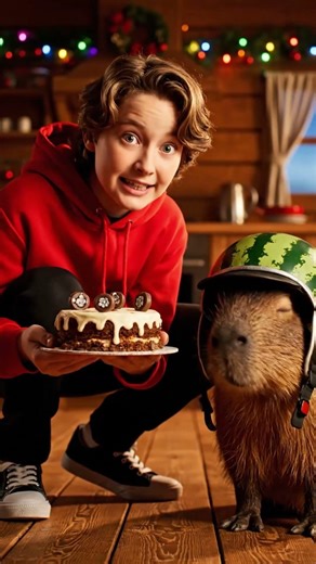 a cappy le tiran un pastel en la cara #capibara #historias #fyp