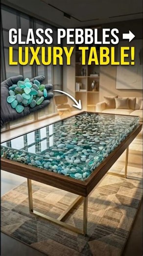 Floating Glass Pebble Table 💎 Unreal Resin Illusion!