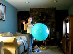 Balloon popping in face