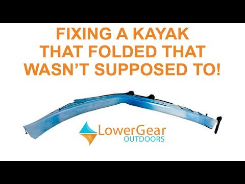 Fixing a kayak with a large hull split