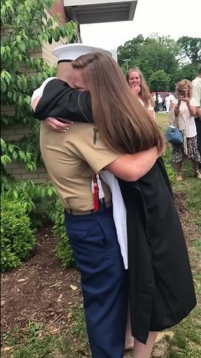 Marine surprises sister at graduation