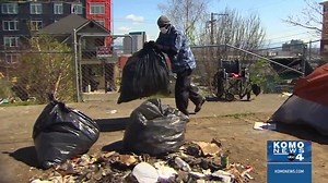 Tacoma launches program to pay homeless people to pick up trash, debris