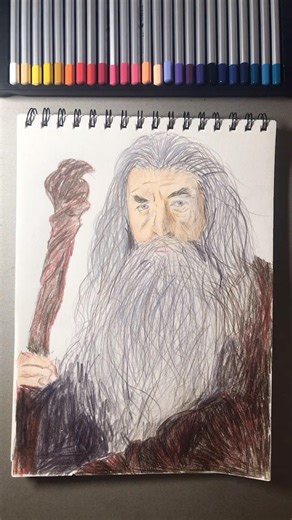 Drawing Gandalf from lord of the rings #art #drawing #shorts #lordoftherings #gandalf ￼