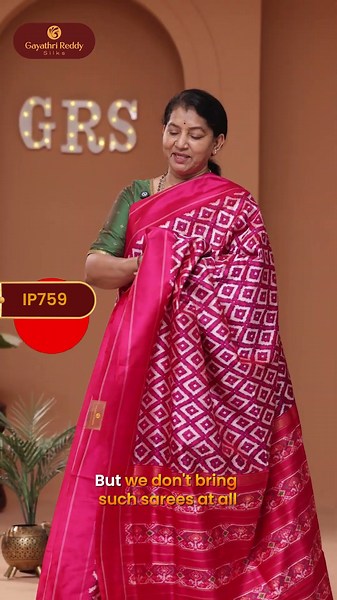 Ikkat silk sarees with traditional patterns and vibrant multi-colour combinations ✨ #GayathriReddy