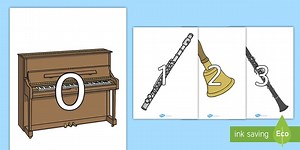 Numbers 0-30 on Musical Instruments