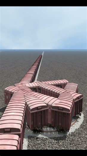 Extreme Massive Train On Dangerous Bumpy Tracks 😱🔥 BeamNG.Drive - Train simulator #shorts