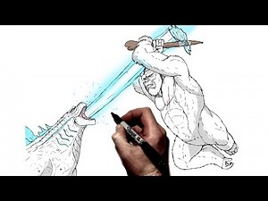 How To Draw Godzilla vs Kong (Axe) | Step By Step |