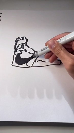 1 Line Challenge 🌵 Travis Scott 1’s #artlessons #drawingchallenge #art #travisscott #airjordan1 #drawing